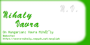 mihaly vavra business card